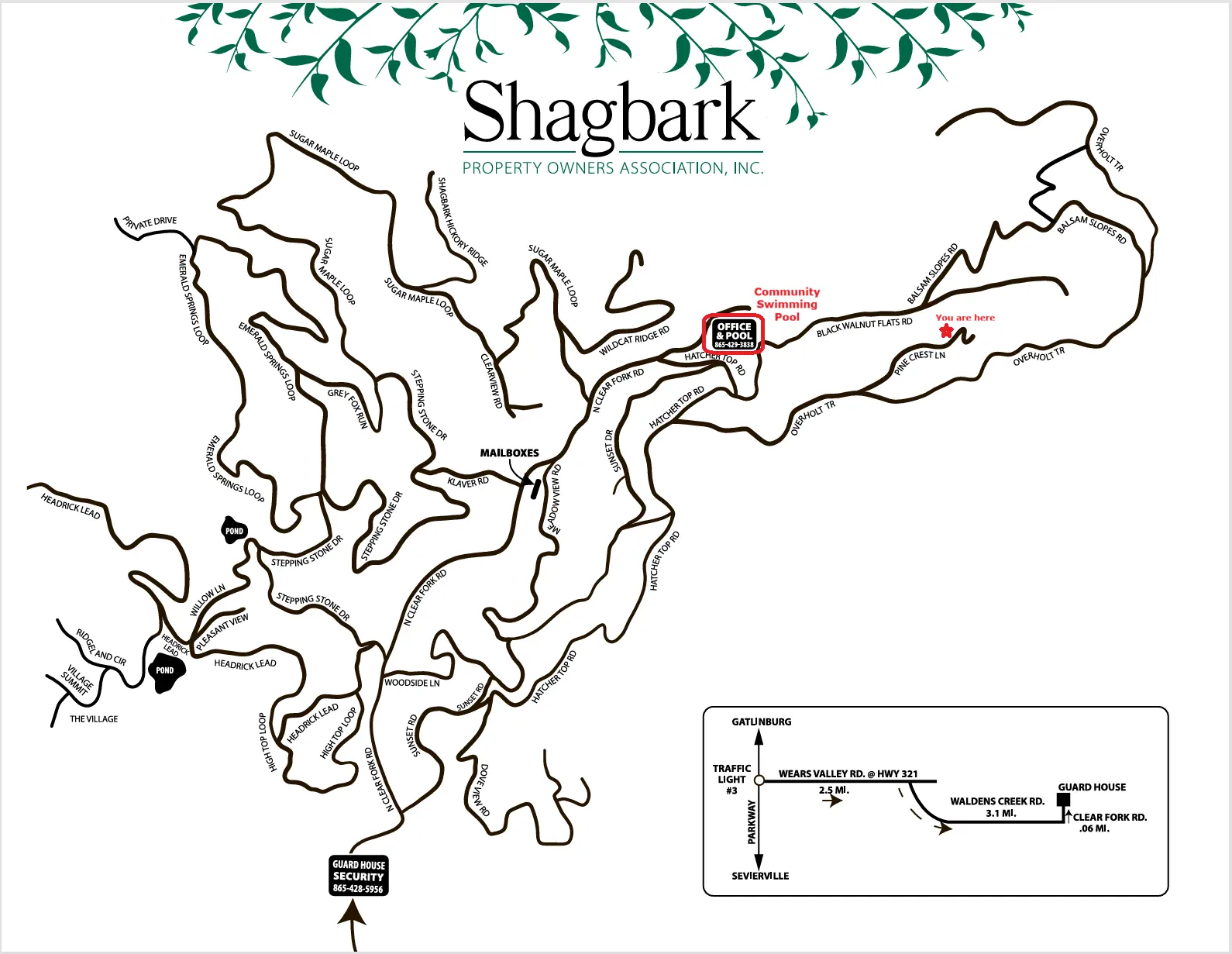 Area map showing Arbor Vista near Pigeon Forge, Gatlinburg, and the national park