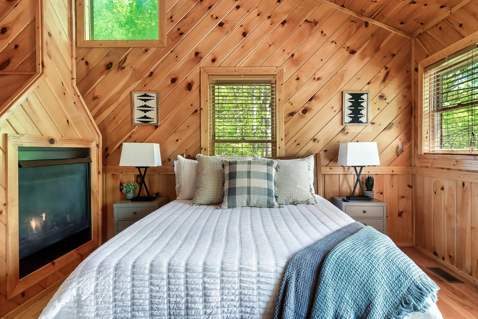 Warm private bedroom suite